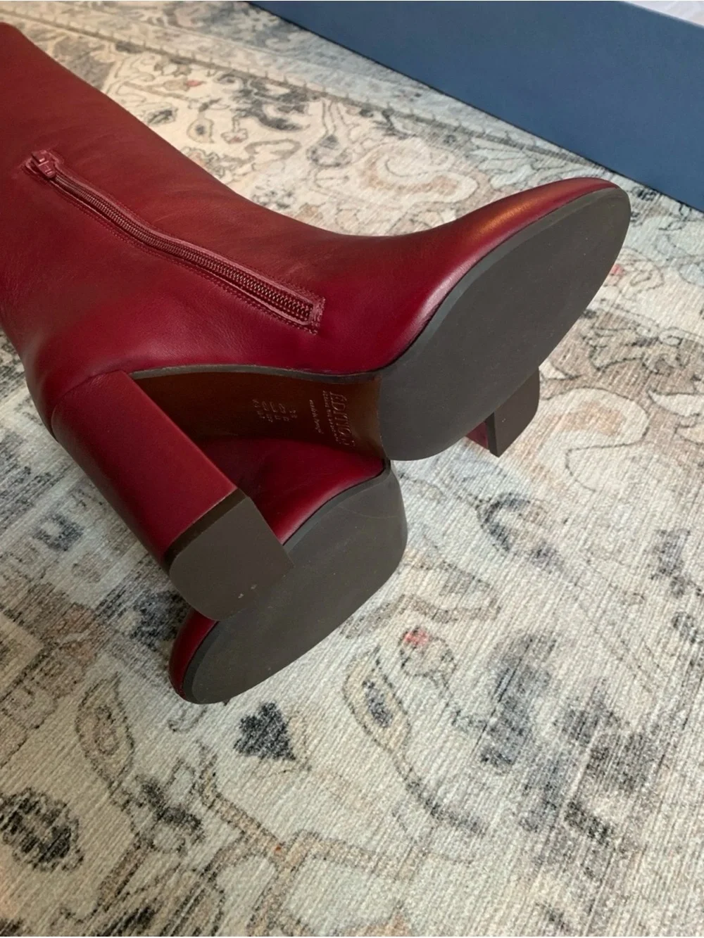 Sezane amandine boots in burgundy - Picture 5 of 9